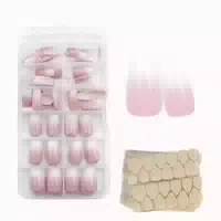 Künstlicher Nagel 120er Set Wiederverwendbar Rosa Farbverlau 1 st