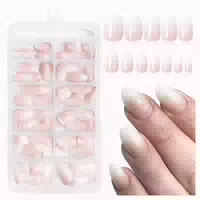 Künstlicher Nagel 144er Set Ombre Kurze Ovale Press On Nägel 1 st