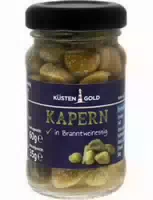 Küstengold Kapern in Branntweinessig