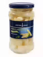 Küstengold Spargelabschnitte mit Köpfen Weiß Geschält