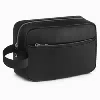 Kulturbeutel Herren Damen Reise Tragegriff Schwarz 24x14x7cm 1 st