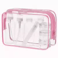 Kulturbeutel Reiseflaschen 100ml 8er Transparent Handgepäck 1 st