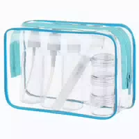 Kulturbeutel Transparent Flüssigkeiten Handgepäck Weiß 2 Pac 1 st
