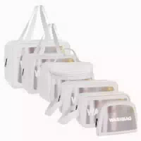 Kulturbeutel Transparent Wasserdicht Organizer ^12 Weiß 1 st