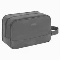 Kulturtasche Herren Reise Doppkit Canvas Rasur Grau 1 st