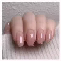 Kunstnägel 24 Aufkleben Mittel Sarg French Acryl Nude Pink g 1 st