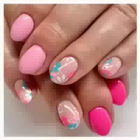 Kunstnägel 24 Stück Weiß Kurz Oval French Glossy 11white& 1 st