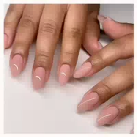 Kunstnägel Acryl Almond Full Cover Press On 24 Stück Nude Ro 1 st