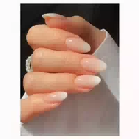 Kunstnägel Kurz Almond Nude Babyboomer Fullcover Acryl B6 1 st