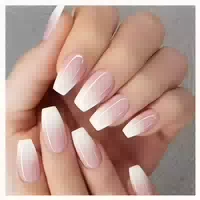 Kunstnägel Mittel Sarg Press On French Tips 24 Stück Rosa Ba 1 st