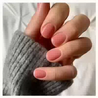 Kunstnägel Press On 24 Stück Squoval Acryl Nagelkleber Rosa 1 st