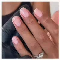 Kunstnägel Press On Kurz Squoval Nude Jelly Nagelkleber Az1 1 st
