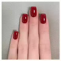 Kunstnägel Press On Kurz Almond Burgundisch Nagelkleber L17 1 st