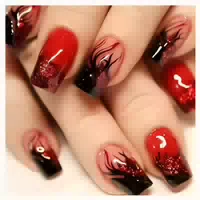 Kunstnägel Square Kurz Fullcover French Nagelkleber Acryl Ii 1 st