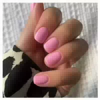 Kunstnägel Presson Kurz Eckig Acryl Rose Nagelkleber N18 1 st