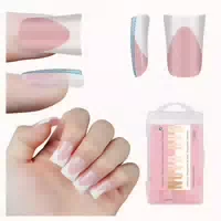 Acrylnägel Press On Gel Short Duck Nails White French Tip Ro 1 st