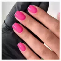 Kunstnägel Squoval Kurz Neon Rosa Glossy Az3 1 st