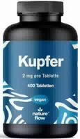 Kupfer Bisglycinat Hochdosiert 400 Tabletten Langzeitvorrat Nature Flow
