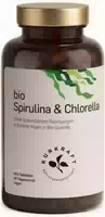 Kurkraft Bio Spirulina Chlorella Tabletten Vegan – 6 000 mg Mikroalgen Pro Tag – 1:1, Nur 2 Zutaten