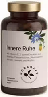Kurkraft© Innere Ruhe – Baldrian Passionsblume Johanniskraut Komplex – 90 Kapseln – Vegan