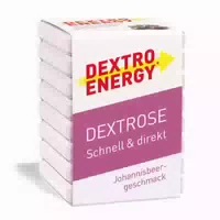 Dextro Energy Dextrose Schnell & Direkt Johannisbeergeschmack 1 st Würfel