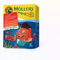 Möller S Omega 3 Gelee Fisch Erdbeere Kautabletten 36 Stück