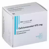 Calciumacetat 475 mg Filmtabletten 200 st Filmtabletten