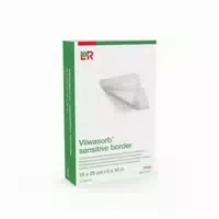 Vliwasorb Sensitive Border 15x25cm Superabs Wundv 10 st