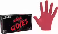 L3vel3 Nitrilhandschuhe Groß Rötlich