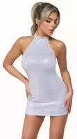 Minikleid in Schillernder Pailletten Optik
