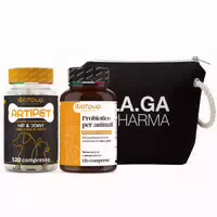 La Ga Hund & Katze Bundle – Probiotika Darmflora Artipet Gelenke Kotbeutelspender