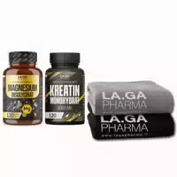 La Ga Sparset 3x Kreatin Monohydrat – Muskelaufbau & Kraft Sport Handtuch