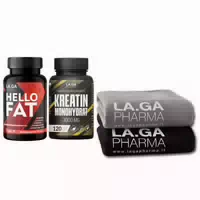 La Ga Sparset Fatburner 3x Hellofat – Abnehmen & Stoffwechsel Sport Handtuch