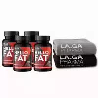 La Ga Sparset Fatburner 4x Hellofat – Abnehmen & Stoffwechsel Sport Handtuch
