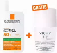 La Roche Posay Anthelios Oil Control Fluid Uv Mune 400 Lsf 50 50 ml Gratis Vichy Deo Roll On Anti Flecken 48h 50 ml