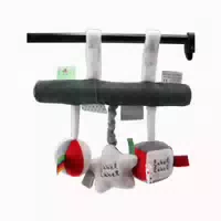 Label Label Car Seat Toy Activity Spirale Stoff Spirale zum Greifen und Fühlen für Autositz Grau 1 st