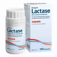 Lactrase 12,000 Laktase Kapseln bei Laktoseintoleranz