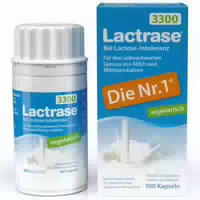 Lactrase 3,300 Laktase Kapseln bei Laktoseintoleranz