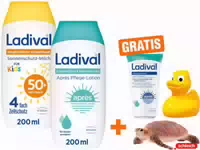 Ladival Empfindliche Kinderhaut Milch 200 ml Lotion 200 ml Gratis Schleich Schildkröte Gr Ente Gr Lotion