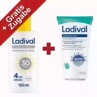 Ladival Trockene Haut Sonnenschutz Spray Lsf 30: Sonnencreme bei Neigung zu Neurodermitis, Psoriasis & bei Trockener Haut, Beruhigend und Pflegend mit Hyaluronsäure, mit 4 Fach Zellschutz, Wasserfest, 150ml