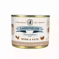 Lakefields Huhn und Pute mit Kürbis und Pastinaken für Katzen
