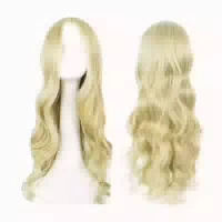 Lange Lockige Platinblonde Wellen Perücke 27’’ Hitzebeständi 1 st