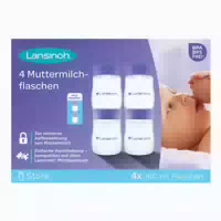 Lansinoh Muttermilchflasch Neue Flaschenfo 4x160ml 4 St