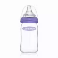 Lansinoh Momma Glas Babyflasche 160ml Mit Natural Wave Silikonsauger S