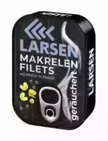 Larsen Makrelen Filets mit Pfeffer in Rapsöl Geräuchert