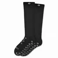 Lasso Kompressionssocken Mittellang mit Grip, Schwarz