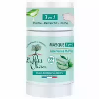 Le Petit Olivier 3in1 Maske Aloe Vera & Grüner Tee