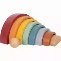 Holzbausteine Regenbogen Safari
