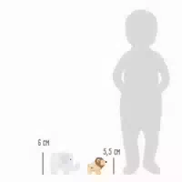 Small Foot 11704 Stapeltiere Safari Stapel und Balancierspiel