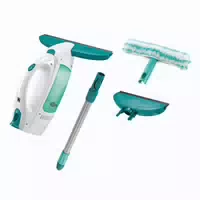 Leifheit Fenstersauger Dry&clean 4 Tlg , Fensterreiniger, Akku Fensterputzer, mit Absaugdüse